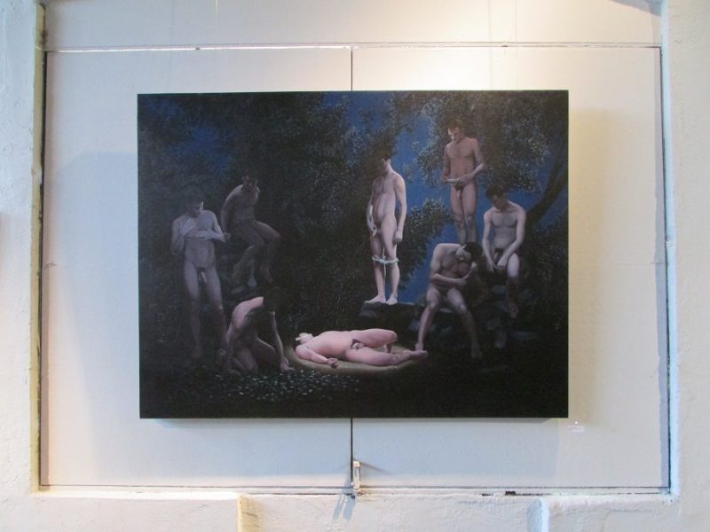 Series 'The Nature of Bestiary', oil on canvas, 60 x 80 inches, $8000 (installation shot)