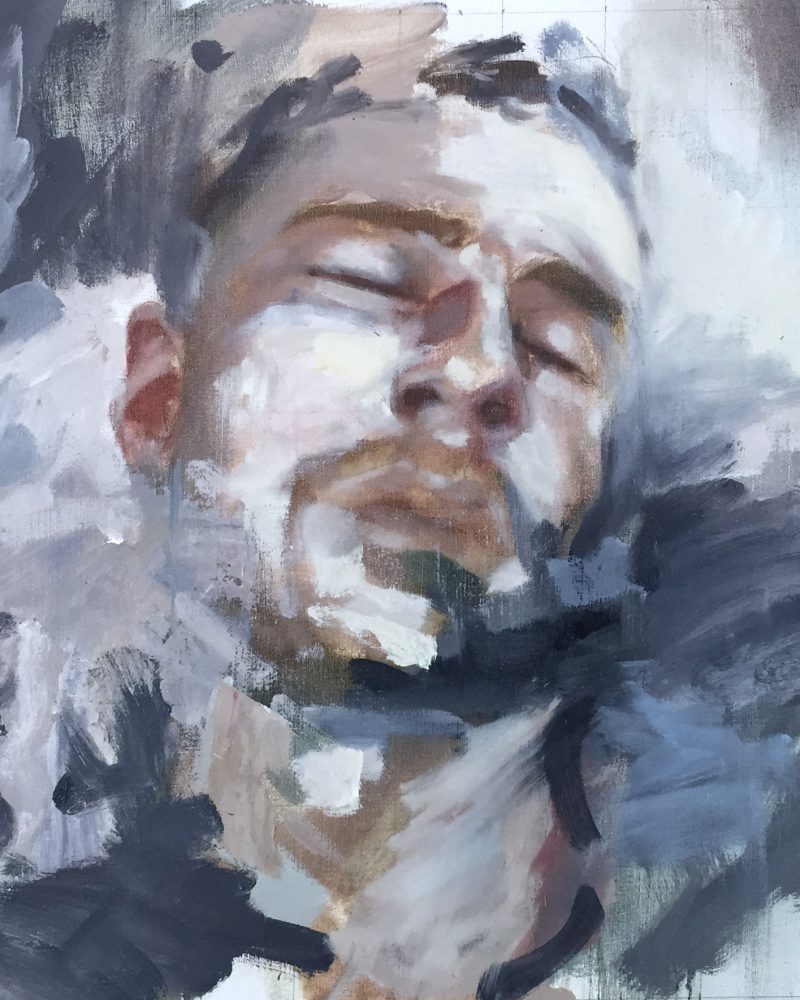 Andrew Moncrief (Salt Lake City, USA), Inside my Head, Study #1, Oil on Canvas, 16 x 20 inches, 2015, $600. SOLD.