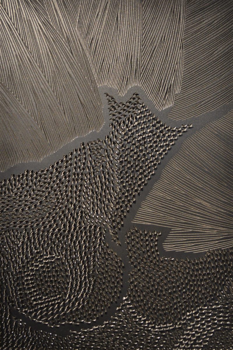 Ernesto Alva, Wound 1, 2014, Polyptych. PCV hand engraved. 60 x 40 cm, $300 each