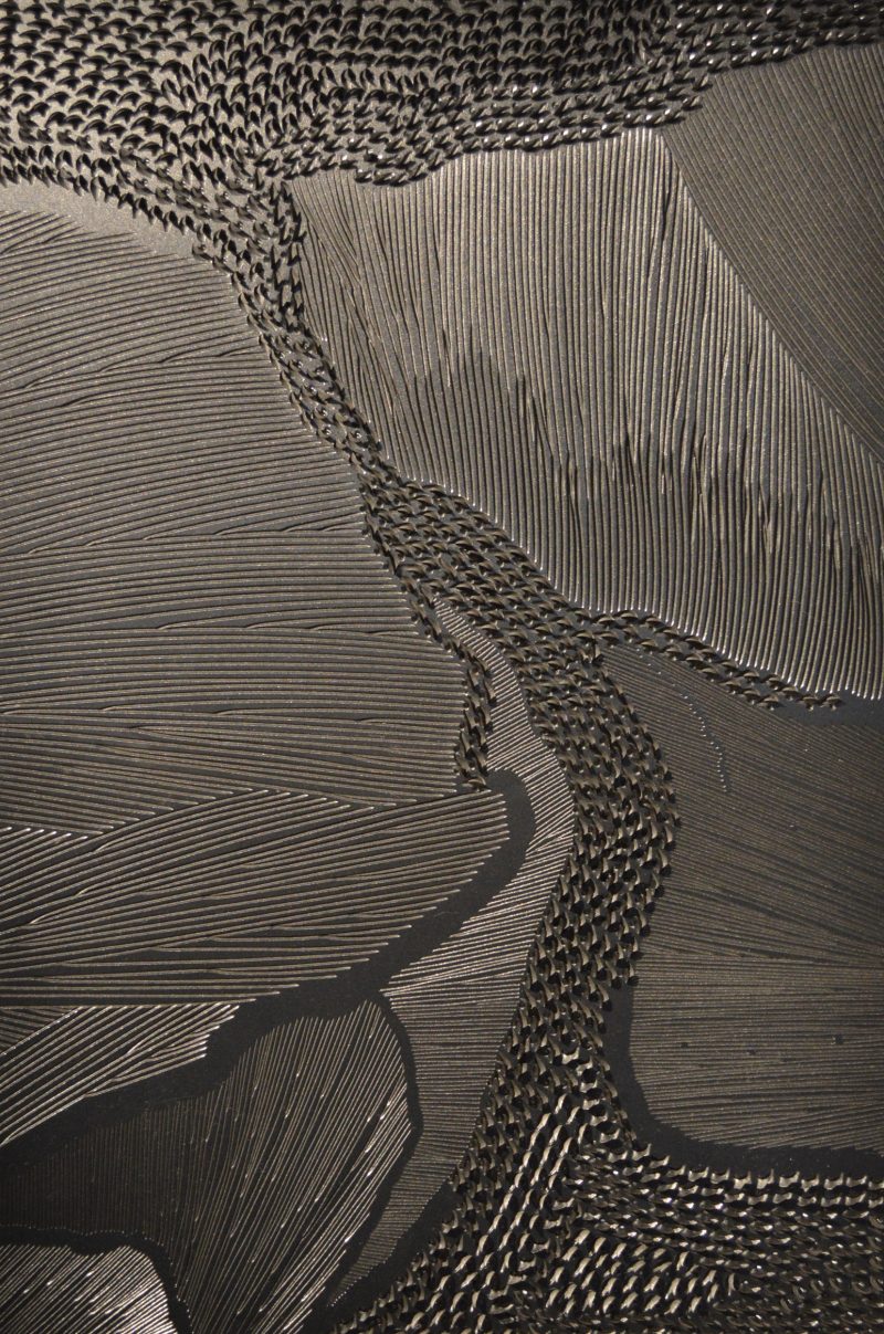 Ernesto Alva, Wound 2, 2014, Polyptych. PCV hand engraved. 60 x 40 cm, $300 each. SOLD