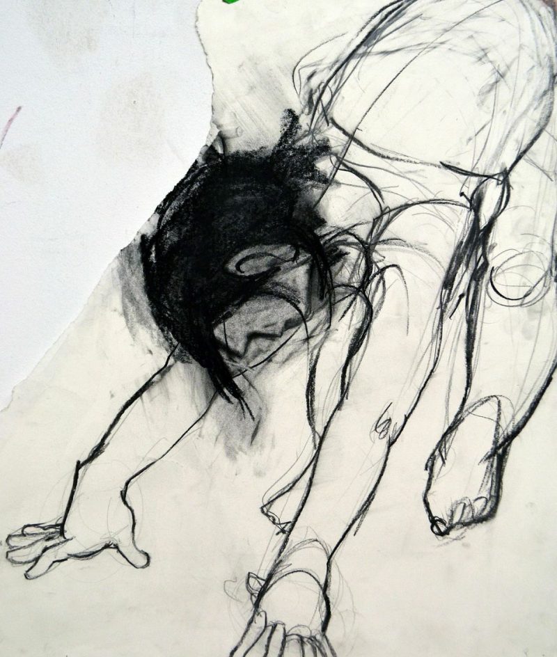 Hunt II (2005) Original Drawings from Animation,  Charcoal + Pencil on Paper, 21.75 x 25 inches, $350