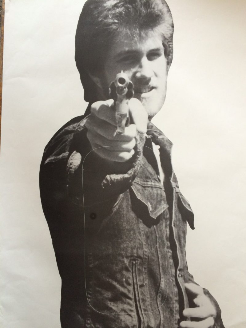 Don't Hassel the Hoff, Original Shooting Range Poster, before being painted by Shmelzer. Acquired in New York City.