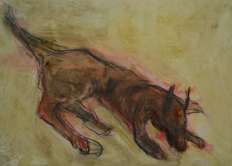 She Wolf II (2005) / Oil Stick and Pencil on Paper, 21 x 29 inches, $375