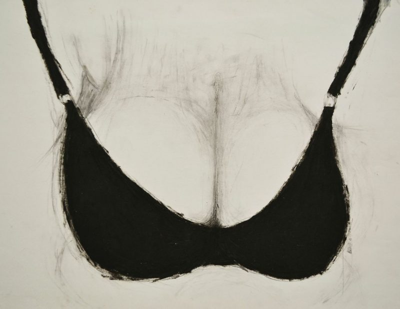 Breasts in Nurnberg (2003), Oil Stick + Pencil on Paper,  23 x 28 inches, $350