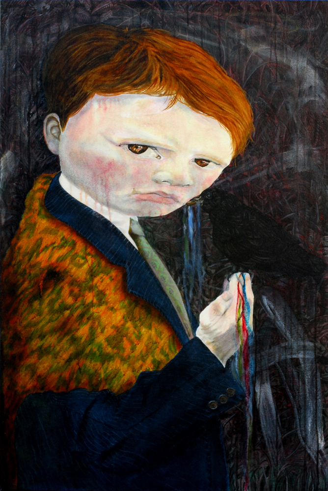 A Boy Named Crow, Oil on Canvas, 61cm x 91cm, 24 x 36 inches, 2013, $1400