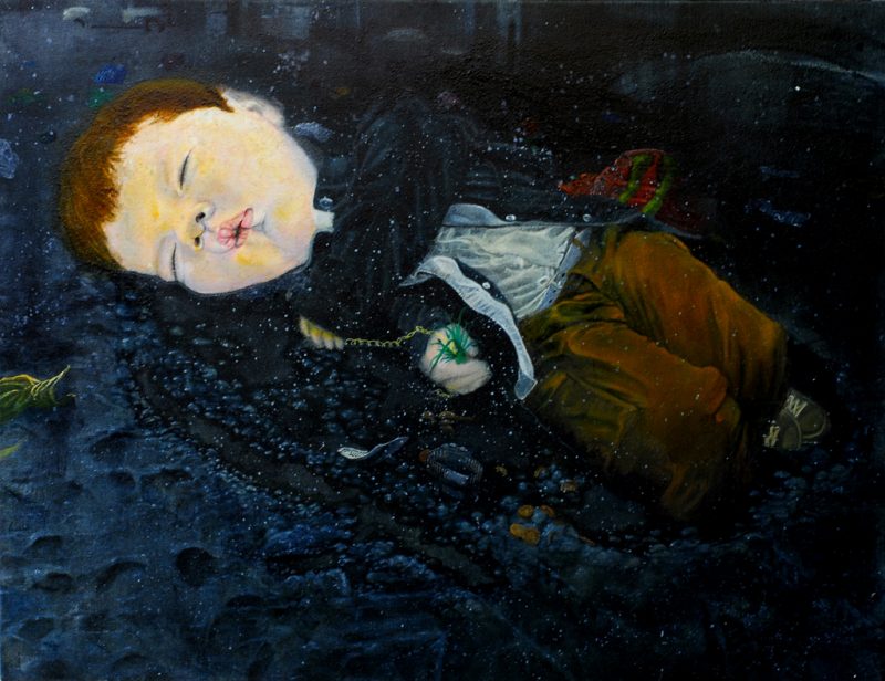 Things I Bring When Seizing Ground, Oil on Canvas, 102 x 76cm, 40 x 30 inches, 2013, SOLD.