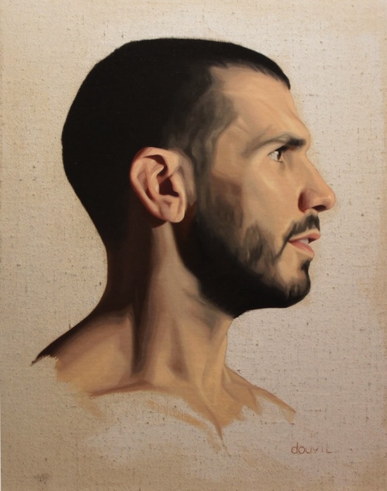 Profil de Marc, 2011, Oil on Board Canvas, 26 X 35 cm, Collection of La Petite Mort Gallery