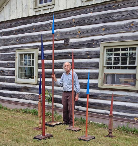 Herman Ruhland, Outsider Artist (North Gower, Canada), Found Objects Sculptures, Measuring from 3 to 15 feet. Private Collection.