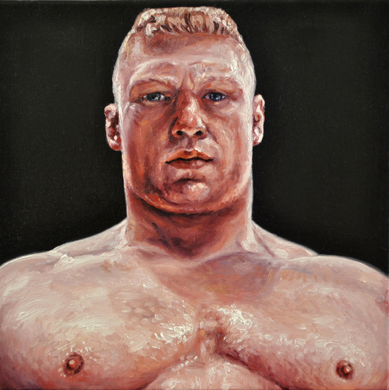 Matthew Stradling (London, England). 'Boxer 11', Oil on Canvas, 12 x 12 inches, 2011, USD$1200