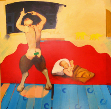 Night, Acrylic on Canvas, 48 x 48 inches, 1999, $1500