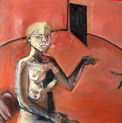 Self-Portrait After Bacon, Oil on Canvas, 40 x 40 inches, 2006, $600