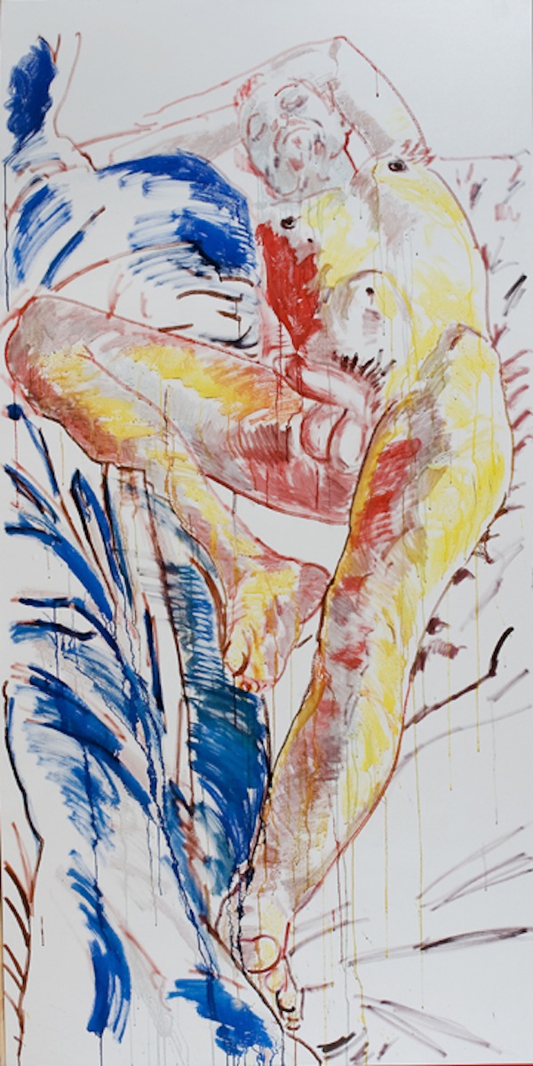 Man Awake II, Acrylic on Canvas, 96 x 48 inches, 2009, $2000