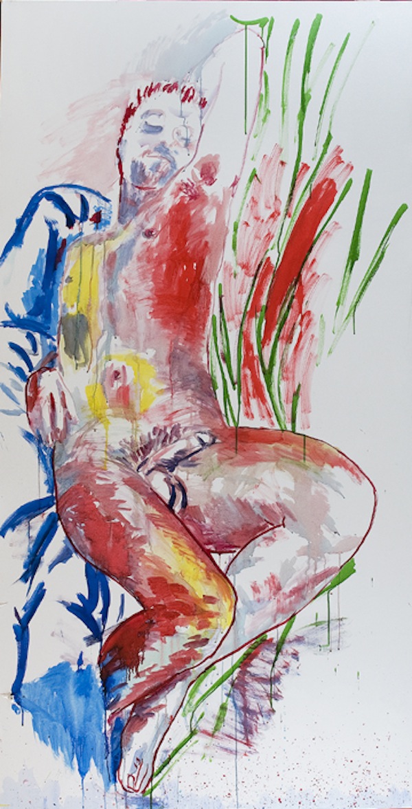 Man Awake III, Acrylic on Canvas, 96 x 48 inches, 2009, $2000,