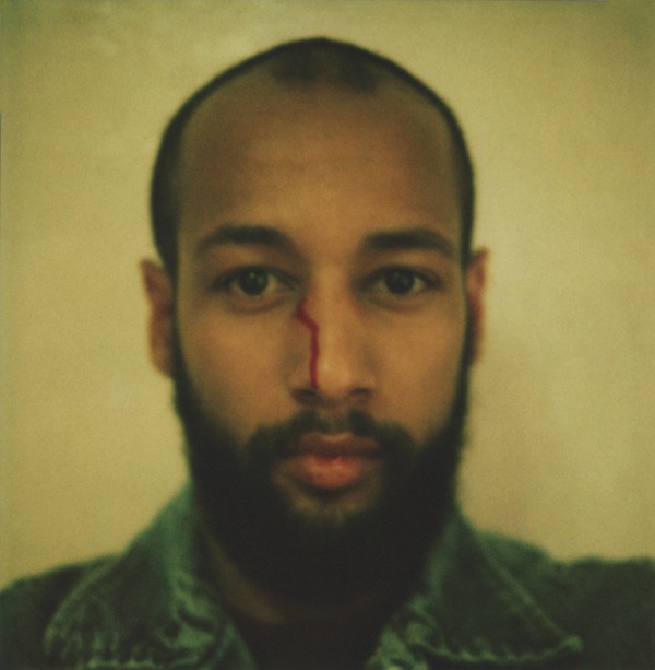 Self Portrait with Beard, Age 27, Astoria, Digital C-Print from Unique 600 Type Polaroid,36x36inches, 2011. Private Collection.