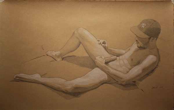 Young Boy Playing With Himself Study, Drawing