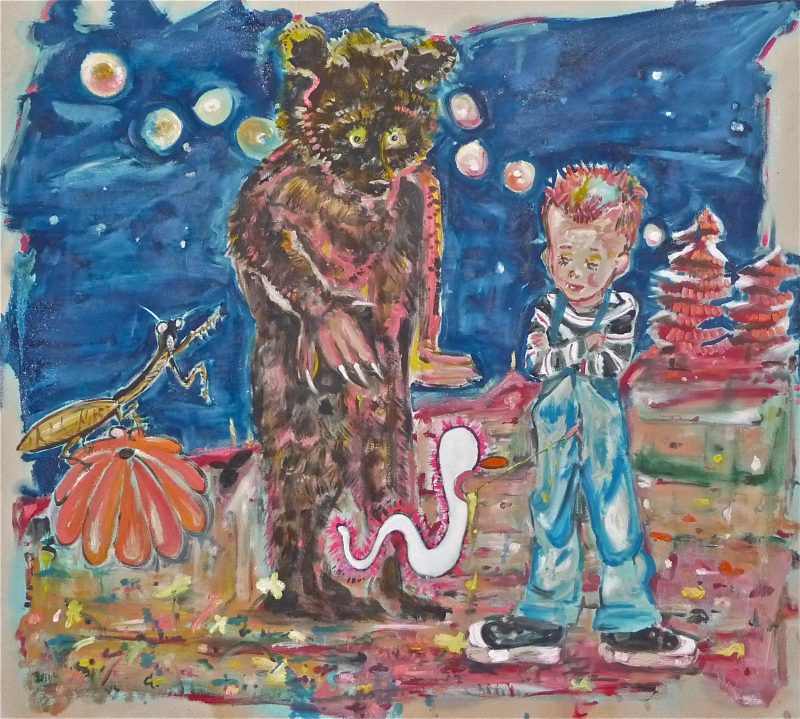 Scooter and Greg, Oil on Canvas, 40 x 40 inches, 2010, Private Collection