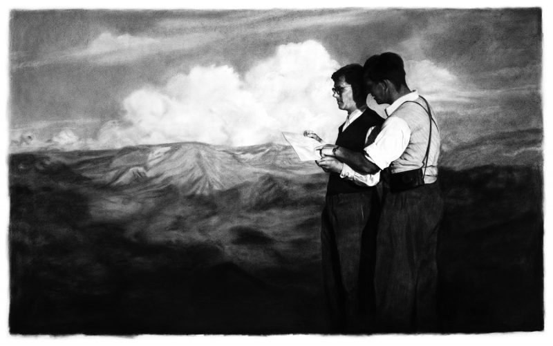 O, Pioneers! 2008, Charcoal on Paper, 20 x 14 inches, $4,000 USD.
