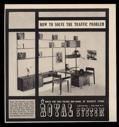 Vintage ads for the Danish Modern Teak Poul Cadovious Royal System 1960's. 