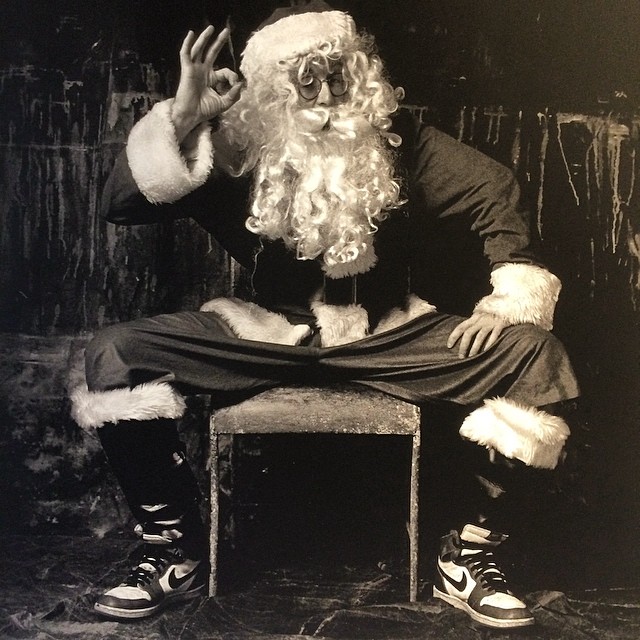Marcus Leatherdale (New York, USA), Keith Haring as Santa Claus, , Digital Photograph, Special Edition for La Petite Mort Gallery, 13 x 19 inches, Print image 10 x 13 inches, Photographed in the 1980's, Printed 2014, Signed on verso with letter of confirmation by the artist. Edition of 50. USD$1500 each.