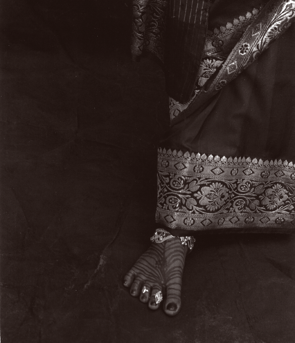 Sharda's Foot, Bharat India Series, 1999, Toned, Mat Silverprint Photographs, 13 x 15 in, Edition of 10, Photograph by Marcus Leatherdale (for reference only / not for sale)