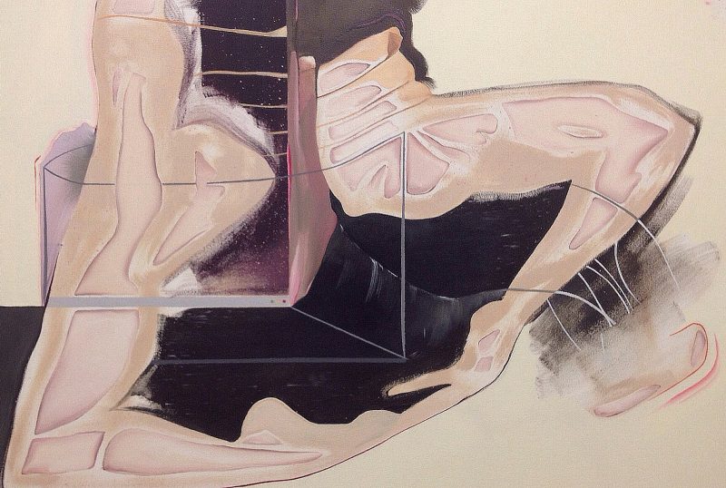 'We're not supposed to show our faces right?', Oil on Canvas, 24 x 36 inches / 61 x 92 cm, 2014