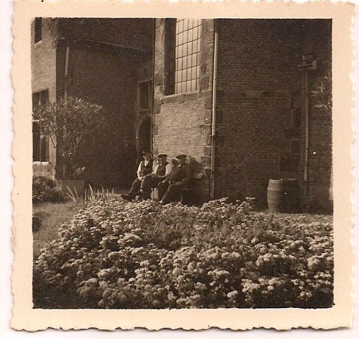 Anonymous, Three Men, Sepia-toned Silver Gelatin Photograph, circa 1930s, 2.5 x 2.5 inches, $10. 