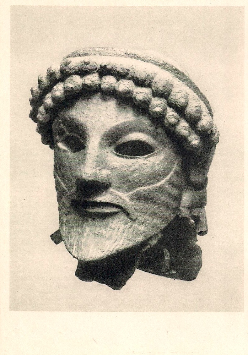 Vintage Postcard, Zeus, Greek Sculpture from le Musée d'Olympie, 4 x 6 inches, Date Unknown, SOLD.