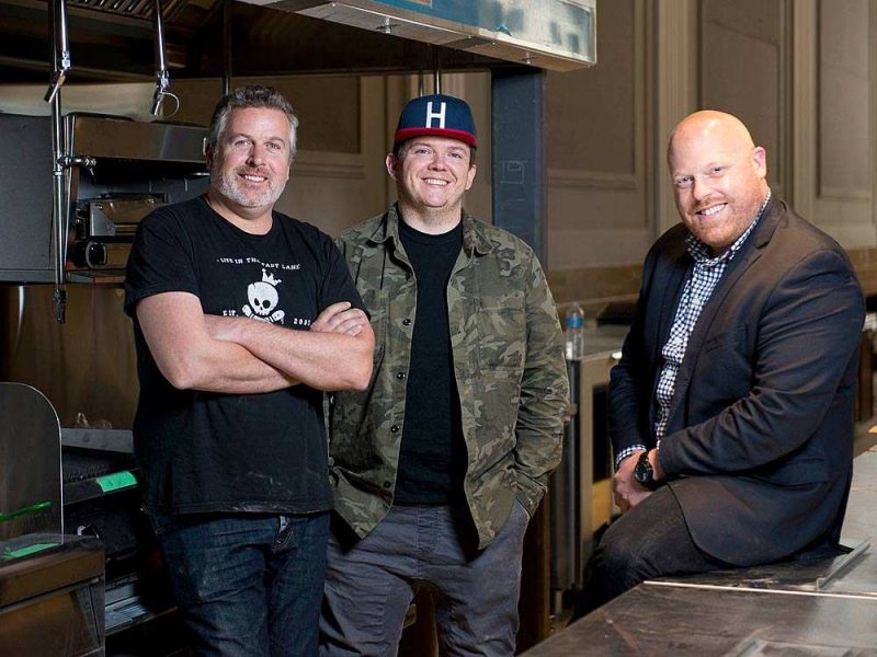 Chef/owners Matt Carmichael and Jordan Holley and general manager Craig Douglas expects to open their new restaurant called Riviera on Spark Street in July 2016. JAMES PARK / OTTAWA CITIZEN STYLE