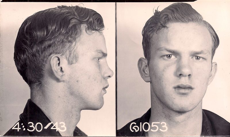 Digital Print, Photograph, Mug Shot, 1950's, Unknown Photographer, 4 x 5 inches, Printed on 8x10 inches mat paper, $45.