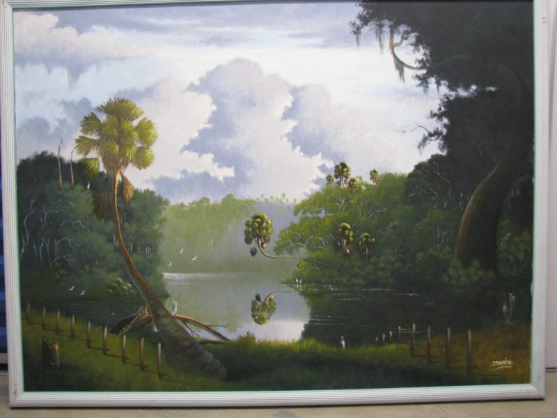 Johnny 'Hook' Daniels,(1954-2009), Untitled #2, Oil On Canvas, 92x122cm (Image), 99x129cm, (Framed), 1995, Signed.
