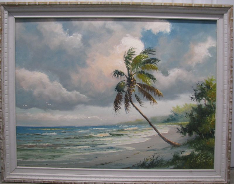 Samuel 'Sam' Newton, (Born 1948), Tranquil Shores, Oil On Masonite, 61x92cm, (Image), 71x102cm (Framed), 1974, Signed. (Part of the Private Collection of Tony Hayton, but not presented in the exhibition)