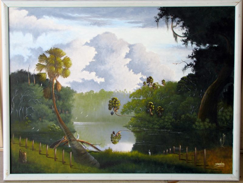 Johnny Daniels, (1954-2009), Morning River Mist, Oil on Canvas, 92 x 122cm, (Image), 102 x132cm, (Framed), 1998, Signed.