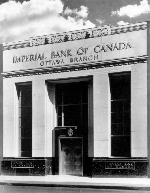 The Emperial Bank. Original photograph of location from the 1930's. New restaurant & bar lounge, coming in Spring 2015.
