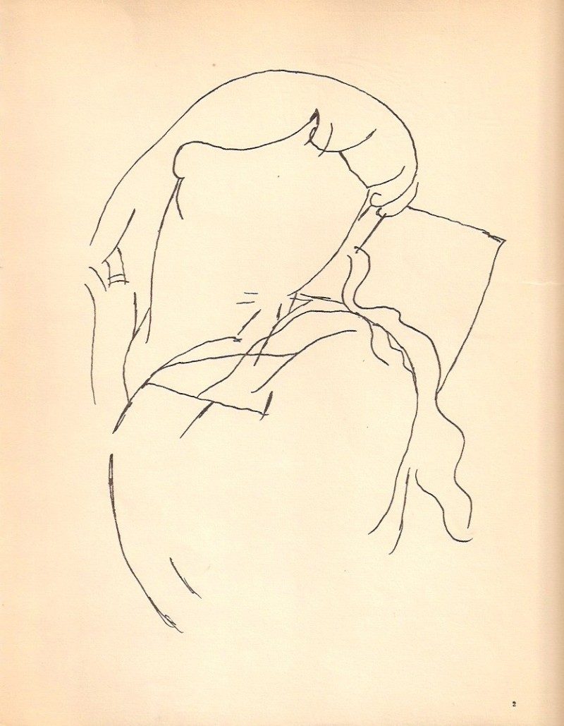 Jean Cocteau, Rare Print from Original 1923 Limited Edition Publication entitled 'Jean Cocteau: Dessins' (Librairie Stock, Delamain, Boutelleau et Cie, Paris). From Book Originally Hand Signed By Cocteau to Georges Prade, 1923. Acquired in New York City from Private Collection. 9 x 11 inches. (some tear), $225 each.