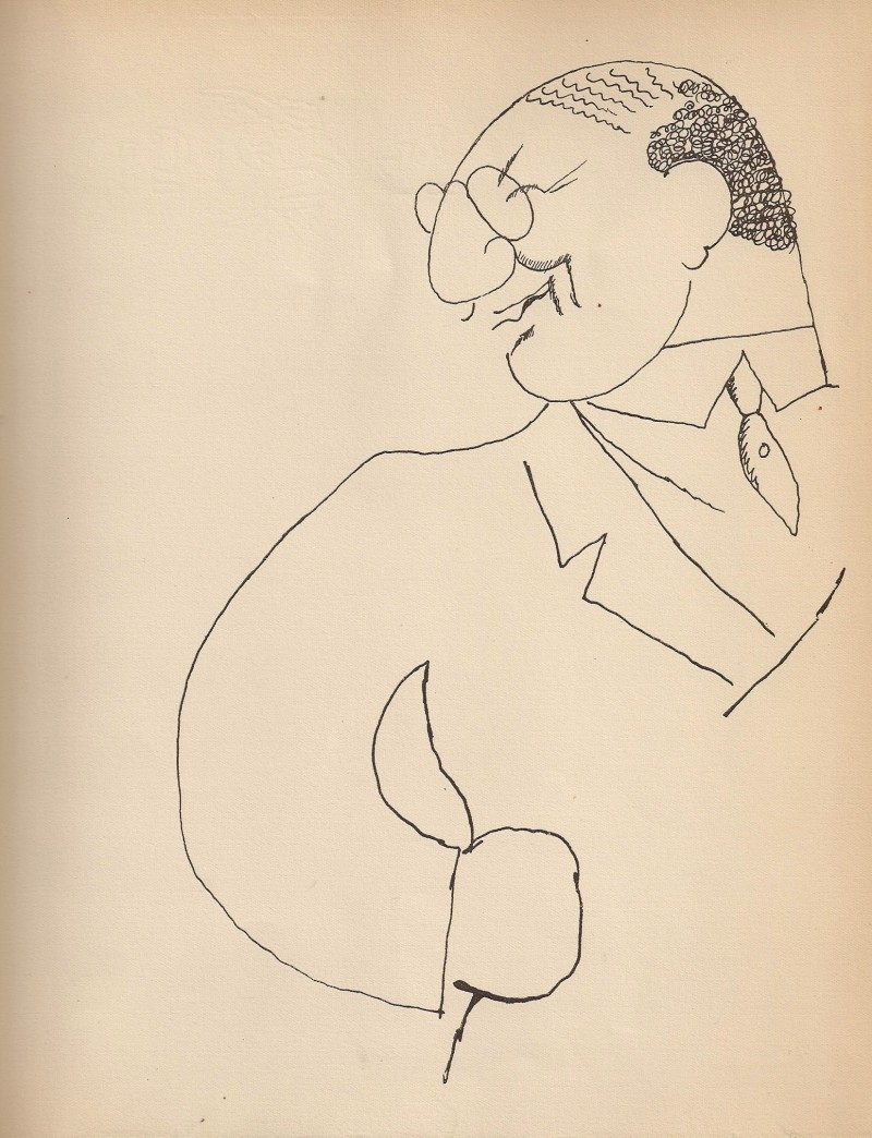 Jean Cocteau, Man in Suit, Rare Print from Original 1923 Limited Edition Publication entitled 'Jean Cocteau: Dessins' (Librairie Stock, Delamain, Boutelleau et Cie, Paris). From Book Originally Hand Signed By Cocteau to Georges Prade, 1923. Acquired in New York City from Private Collection. 9 x 11 inches. $225 each.