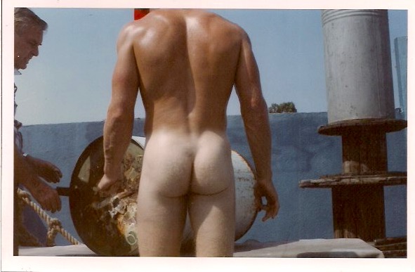 'Man & Buttocks', Vintage Color Photograph, 6 x 4 inches, SOLD.