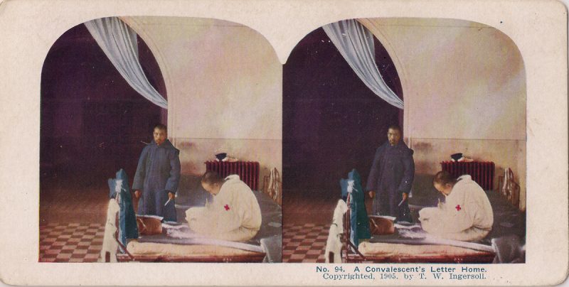 Vintage Photo Card. Title & text on verson of card: 'A Convalescent's Letter Home. No. 94. This picturenwas taken in the Russian Cathedral in Dalny, which was used by the Japanese after they captured the city, as an officer's hospital. In this hospital, the sick and wounded Japanese officers received the very best of medical and surgical care'. Measures 7 x 3.5 inches. $65 