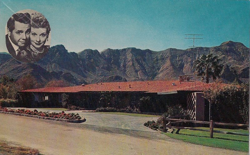 Palm Springs,, California, Home of Lucille Ball & Desi Arnaz. Authentic Vintage Photographic Postcard, 1940-50's, Measures 4.5 x 5 inches (card sizes vary), Mild to no aging, $10. 