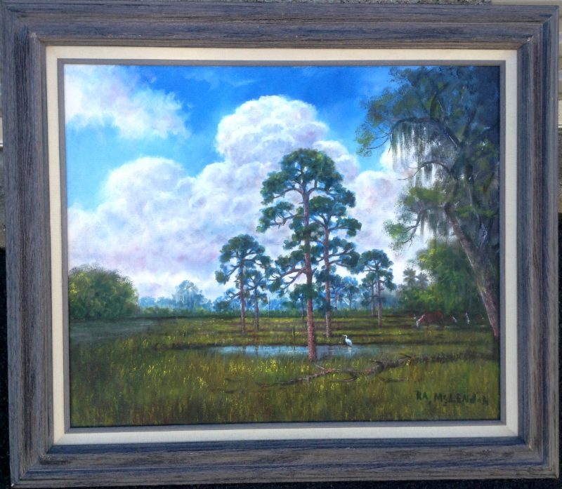 Roy McLendon (Born 1932), Pine Stand Over Savanna, Oil On Canvas, 51 X 61cm (Image), 71 X 91cm (Framed), 1998, Signed.