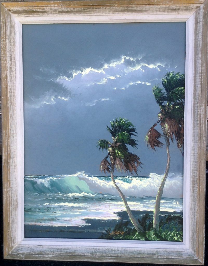 Sam Newton (Born 1948), Stormy Surf, Oil On Upson Board, 46 X 61cm (Image), 63 X 77cm (Framed), 1967, Signed, On Loan To Art In The Embassies.