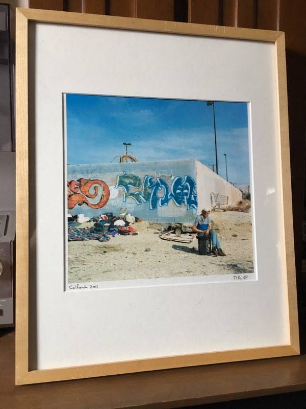 Donation for Silent Auction: Tony Fouhse (Ottawa, Canada), California, AP, photograph, 13 x 19 inches, (2003), Framed. Estimated $400. 