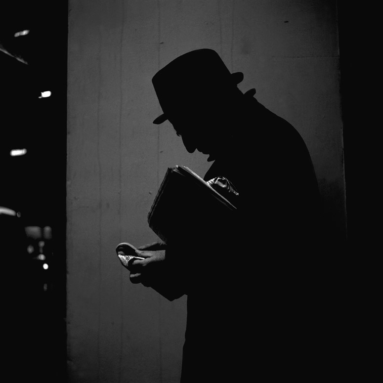 Vivian Maier, Chicago , Man's Silhouette. April 1968.
