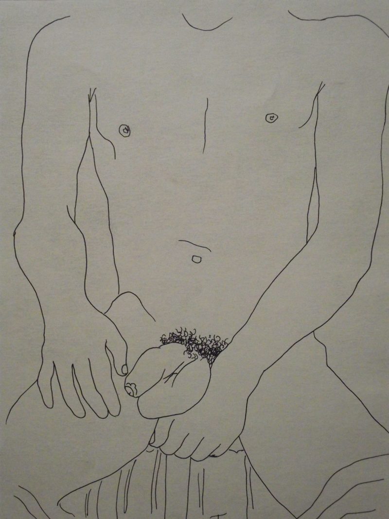 Example of artwork by Cocteau, depicting similarities in the male form, hands, nose, genitalia. (these items are not available for sale / only comparisons).