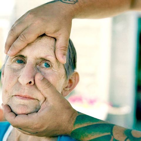 Tony Fouhse, “Alzheimer Patient”, 2005, A/P Photograph, Print 17 x 22 inches, Image 15 x 15 inches, Titled “Guy’s Mom” in ink, Signed & dated. 