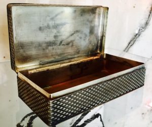 SOLD. Vintage Metal Jewellery Box