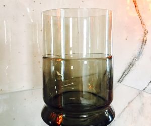 Vintage Smoked Glass Vase