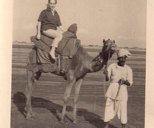 Vintage Photograph Woman & Camel