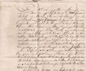 SOLD. 1818 Handwritten French Letter