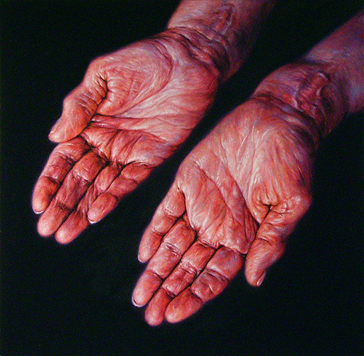 Matthew Stradling, London, England. 'Life Line'. Oil on canvas. 31cm x 31cm. USD$1500
