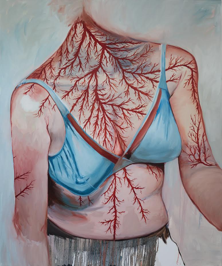 Sharon VanStarkenburg (Ottawa, Canada), 'Indelible' 2018, Oil on canvas, 72 x 60 inches. $4500.